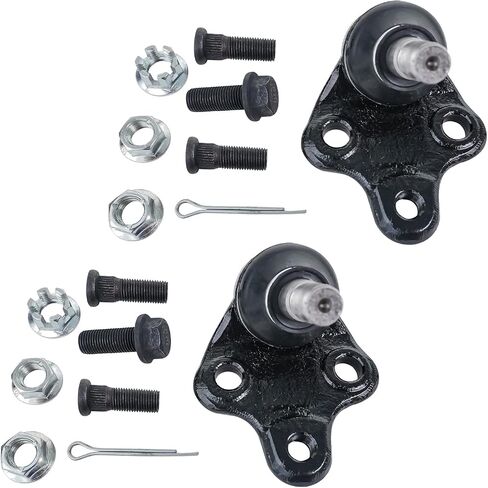 Detroit Axle - Front 10pc Suspension Kit for 96-02 Toyota Corolla, Stabilizer Sway Bars Lower Ball Joints Outer Inner Tie Rod Ends Boots 1996 1997 1998 1999 2000 2001 2002 Replacement in Saudi Arabia