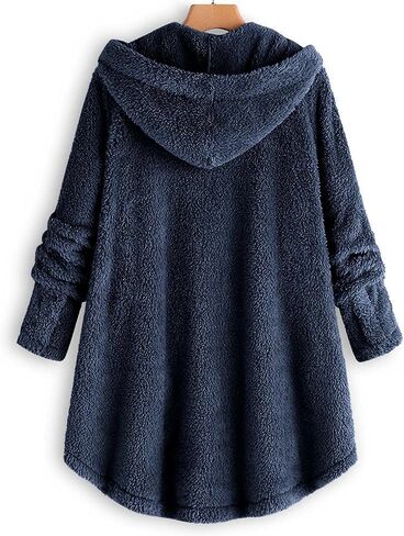 Bed Jackets For Women Plus Size Fuzzy Fleece Coat Cozy Button Hoodies Button Sweater Tops Jacket 2025 Trendy in Kuwait