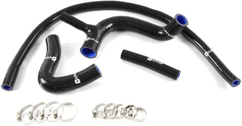 G-PLUS 3-Ply Nylon Silicone Radiator Coolant Pipe Hose Kit Clamps, Compatible with BMW Mini Cooper S R53 2001-2006 (Black) in Saudi Arabia