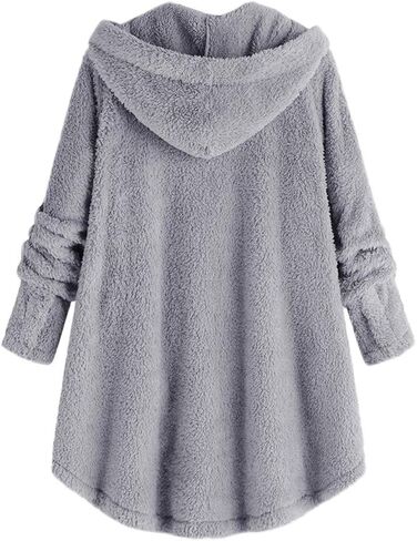 Bed Jackets For Women Plus Size Fuzzy Fleece Coat Cozy Button Hoodies Button Sweater Tops Jacket 2025 Trendy in Kuwait