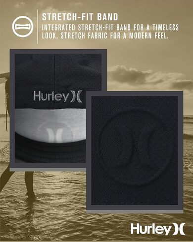 قبعة سائق الشاحنة للرجال من Hurley - قبعة كرة ماصة للرطوبة وسريعة الجفاف، قبعة بيسبول شبكية ذات حافة منحنية للرجال in Saudi Arabia