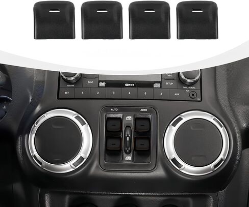 4PCS Aluminum Alloy Center Console Window Switch Cover Interior Trim Kits Window Switch Button Trim Decor Compatible with Jeep Wrangler JK JKU 2012-2017 (Pink) in Saudi Arabia