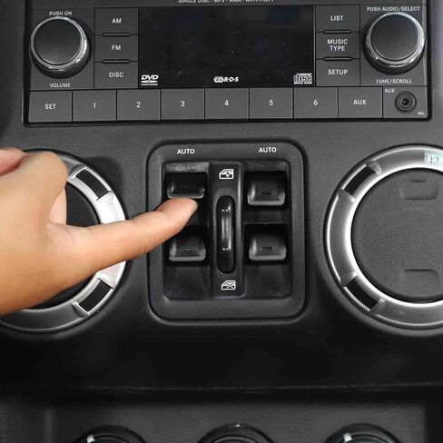 4PCS Aluminum Alloy Center Console Window Switch Cover Interior Trim Kits Window Switch Button Trim Decor Compatible with Jeep Wrangler JK JKU 2012-2017 (Pink) in Saudi Arabia