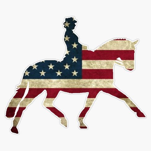 Usa Dressage Sticker Bumper Sticker Vinyl Decal 5" in Saudi Arabia