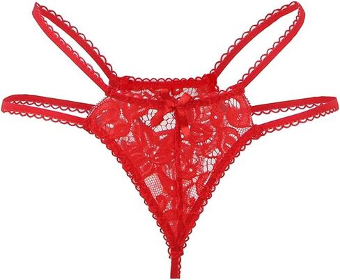 Women Lace Lingerie Set 3 Piece, Bra 9-Shaped Back Closure, Floral Lace Thong, Heart Cut-Out Garter Belt Outfits in Saudi Arabia