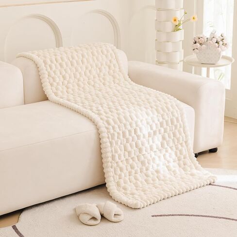 vctops Sofa Cover Soft Fuzzy Plush Couch Covers Washable Non Slip Sofa Slipcover Furniture Protector Pet Friendly, 1 Piece (Beige,27"x70") in Saudi Arabia