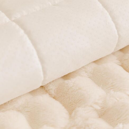 vctops Sofa Cover Soft Fuzzy Plush Couch Covers Washable Non Slip Sofa Slipcover Furniture Protector Pet Friendly, 1 Piece (Beige,27"x70") in Saudi Arabia