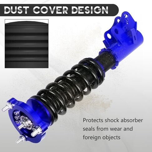 BHB Adjustable Coilovers Compatible with Honda Civic 2006-2011, Acura CSX 2006-2011 Coil Spring Absorber Struts Suspension Lowering Kit Blue in Kuwait
