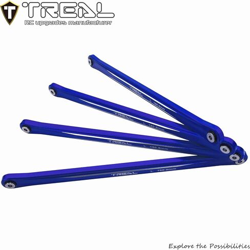 TREAL Aluminum 7075 Lower 4-Link Bar Set, 160.5mm for Losi LMT 4WD Solid Axle Mega Truck Bog Hog/King Sling(Orange) in Saudi Arabia