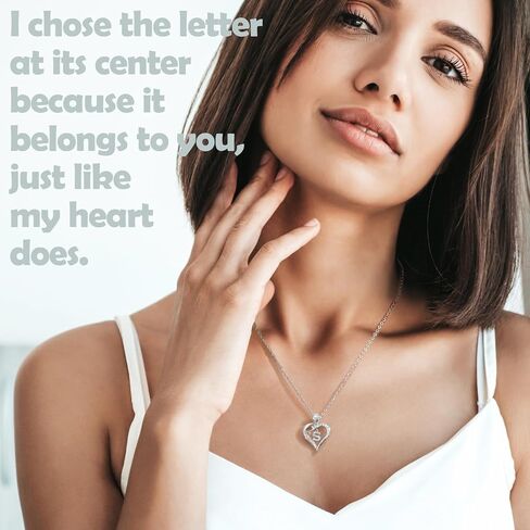 Rose Heart Pendant Necklace Gifts for Wife, Engraved 'I love you' Gift for Wife Girlfriend, Anniversary Birthday Eternity Jewelry Present for Women, Moissanite Necklace Gift for Her in Saudi Arabia