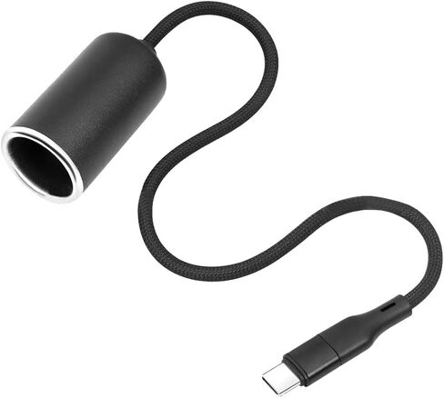 محول USB إلى ولاعة السجائر، كابل محول مقبس ولاعة سجائر USB A ذكر إلى 12 فولت، قابس محول شاحن سيارة بطول 1 قدم لكاميرا داش كام، نظام تحديد المواقع العالمي، شرائط إضاءة LED للسيارة، بنك طاقة (A، قطعة واحدة) in Kuwait