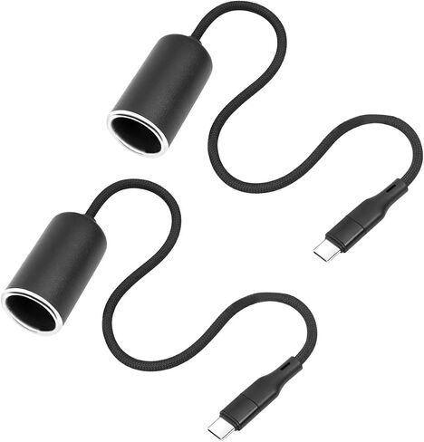 محول USB إلى ولاعة السجائر، كابل محول مقبس ولاعة سجائر USB A ذكر إلى 12 فولت، قابس محول شاحن سيارة بطول 1 قدم لكاميرا داش كام، نظام تحديد المواقع العالمي، شرائط إضاءة LED للسيارة، بنك طاقة (A، قطعة واحدة) in Kuwait