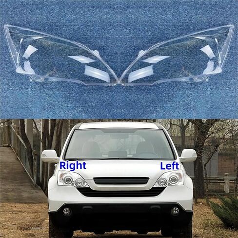 متوافق مع Honda CRV CR-V 2007 2008 2009 2010 2011 ملحقات السيارات استبدال قطعة شفافة أضواء السيارة قذيفة غطاء عدسة المصباح الأمامي (1 قطعة الجانب الأيسر) in Kuwait
