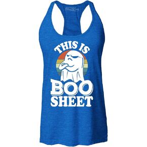 This is Boo Sheet Funny Ghost Halloween Women's Racerback Tank Top Slim Fit in Saudi Arabia