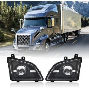 Front Bumper Fog Light Lamps Compatible with Volvo VNL Trucks 2018-2024, Clear Lens,Driver Left Side and Passenger Right Side (NORMAL WHITE) in Kuwait