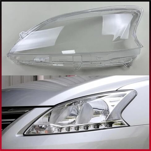 متوافق مع N-issan Sylphy 2012 2013 2014 2015 غطاء المصباح الشفاف عاكس الضوء شل كشافات الإسكان عدسة متينة (الجانب الأيمن) in Kuwait