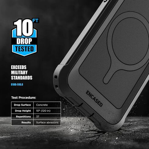 Encased Compatible with iPhone 16 Plus Case with Built-in Screen Protector and Phone Holster Belt Clip (Compatible with MagSafe) Heavy-Duty Hybrid Rugged Cover in Kuwait