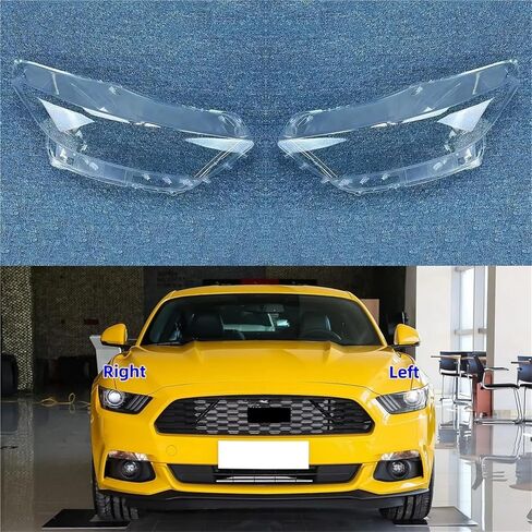 متوافق مع فورد موستانج 2014 2015 2016 2017 ملحقات السيارة أضواء المصابيح الأمامية الزجاج استبدال عاكس الضوء الأصلي (1 قطعة الجانب الأيسر) in Kuwait