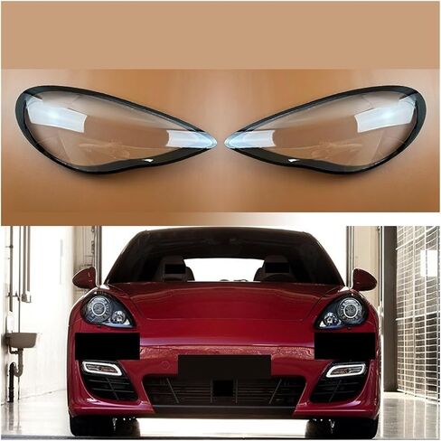Compatible For Porsche Panamera 2010 2011 2012 2013 Headlamp Transparent Shell Lampshade Lamp Shade Front Headlight Cover Lens(Left) in Saudi Arabia