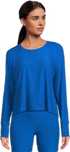 Beyond Yoga Women's Featherweight Daydreamer Pullover Court Blue Heather X-Large in Saudi Arabia