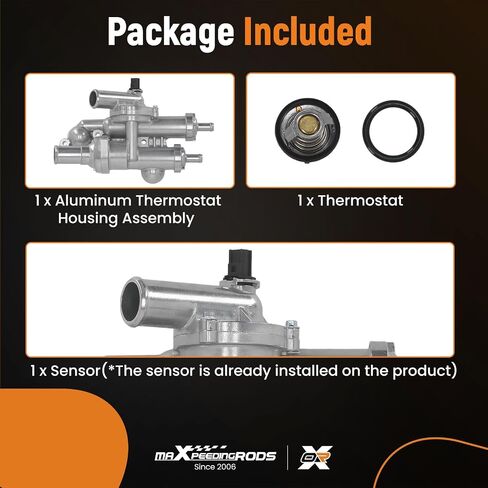 مجموعة مبيت ترموستات الألومنيوم maxpeedingrods 4884571AB لكرايسلر 200 سيبرينغ، لرحلة دودج أفينجر كاليبر، لسيارة جيب كومباس باتريوت 1.8L 2.0L 2.4L، 902-319 4884873AA in Saudi Arabia