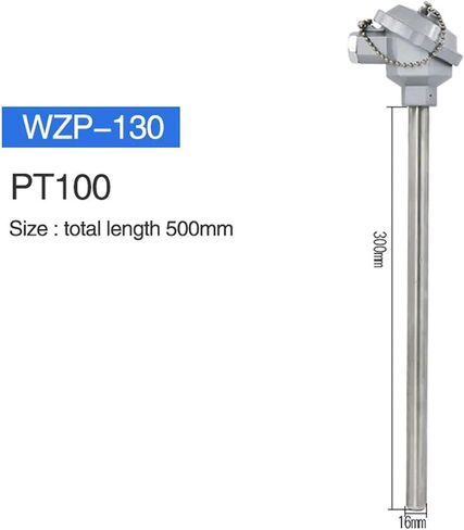 PT100 Type Temperature Sensor WRN-130/230 Probe Transmitter Armored Stainless Steel Explosion-Proof Platinum RTD thermocouple(WZP-130 300mm) in Saudi Arabia
