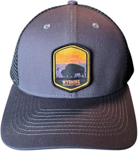 قبعة سائقي الشاحنات Wyoming الأنيقة للرجال - قبعات شبكية Snapback، قبعة بيسبول مثالية للرجال أو القبعات للنساء. in Kuwait