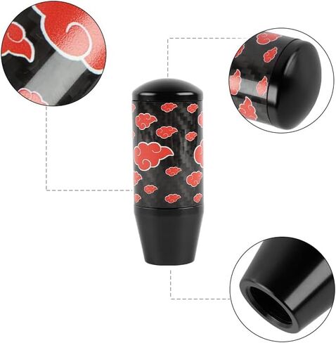 9CM Universal JDM Cloud Black Aluminum+Carbon Manual Gear Shift Knob in Saudi Arabia