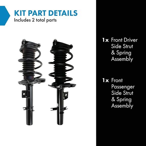 TRQ Front Strut & Coil Spring Assembly Set Driver & Passenger Sides Compatible with 19-22 Nissan Altima in Saudi Arabia