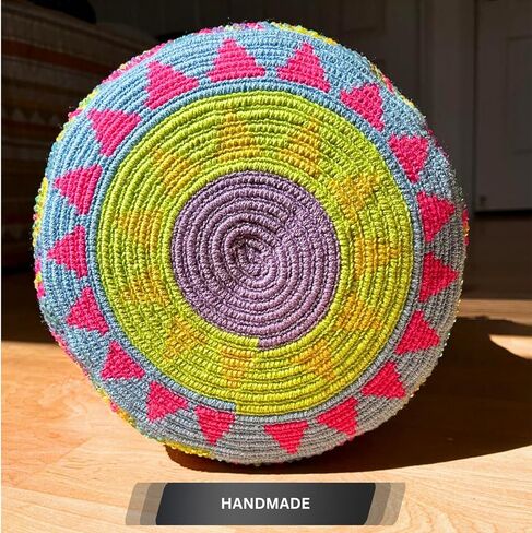 SANATY أصلية Mochila WAYUU بأحجار الراين، مصنوعة يدويًا 100% من كولومبيا، حقيبة كروس، تصميم جميل، جودة ممتازة in Kuwait