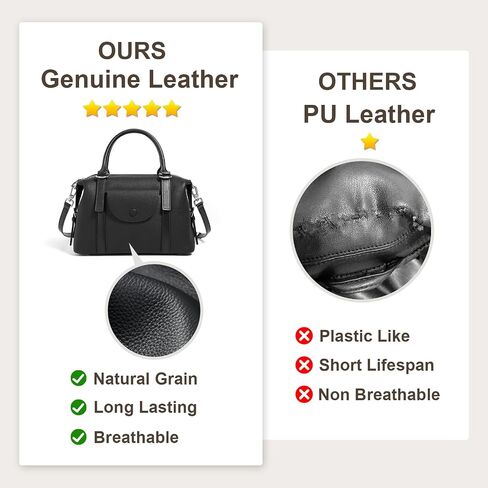 Handbags for Women, Genuine Leather Crossbody Bag Top Handle Bag with Adjustable Detachable Strap in Saudi Arabia