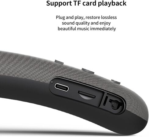 Neck Speakers, Bluetooth 5.3 Neckband Speakers, 3D Stereo Surround Sound, Built-in Mic, 5 oz, Black in Kuwait