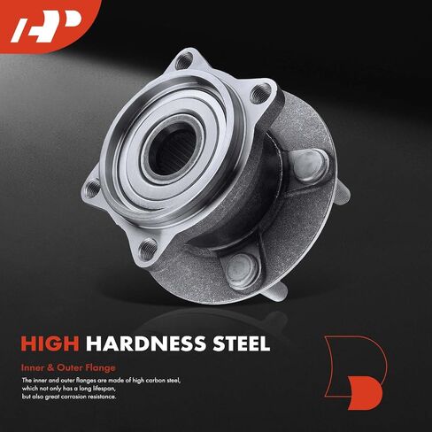 A-Premium Rear Wheel Bearing and Hub Assembly with 5-Lug Compatible with Mitsubishi Endeavor 2004-2011, AWD Only in Saudi Arabia