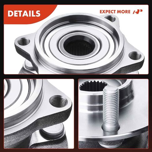 A-Premium Rear Wheel Bearing and Hub Assembly with 5-Lug Compatible with Mitsubishi Endeavor 2004-2011, AWD Only in Saudi Arabia
