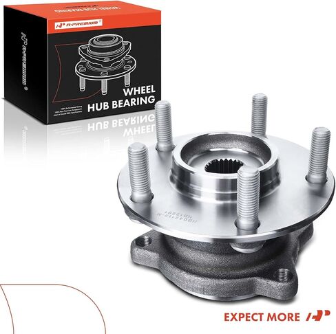 A-Premium Rear Wheel Bearing and Hub Assembly with 5-Lug Compatible with Mitsubishi Endeavor 2004-2011, AWD Only in Saudi Arabia