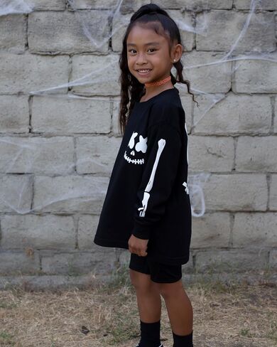 Marshmello - Lil Bones Youth Long Sleeve T-Shirt, 100% Cotton in Saudi Arabia