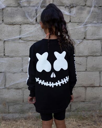 Marshmello - Lil Bones Youth Long Sleeve T-Shirt, 100% Cotton in Saudi Arabia