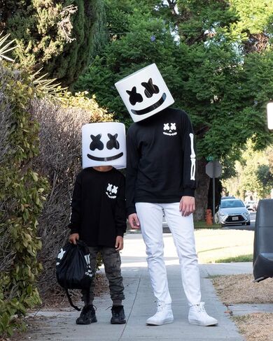 Marshmello - Lil Bones Youth Long Sleeve T-Shirt, 100% Cotton in Saudi Arabia