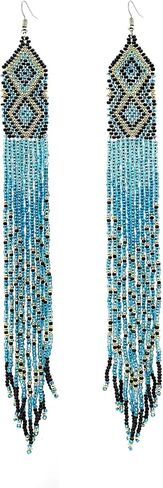 أقراط شرابة باللونين الأسود والذهبي، إكسسوار جميل ومتطور للنساء، مثالية للنهار أو الليل in Kuwait