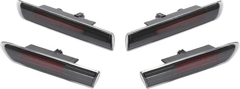 KUAFU Side Marker Light Compatible with 2004-2008 Honda Acura TL Base Models Side Marker Lamps Reflectors Front Rear 4Pcs - Smoke Lens+ Red LED in Saudi Arabia