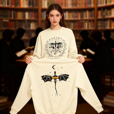Book Sweatshirt for Women Reading Book Lovers Sweatshirts Funny Bookish Shirts Casual 2 Sided Graphic Pullover Tops in Saudi Arabia