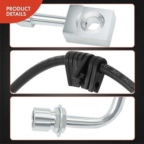 A-Premium Front Driver Side Brake Hydraulic Hose Compatible with Select Chevrolet and GMC Models - C4500 Kodiak, C5500 Kodiak, C4500 Topkick, C5500 Topkick, 2003-2009, 4 X 2 - Replace# 15190274 in Saudi Arabia
