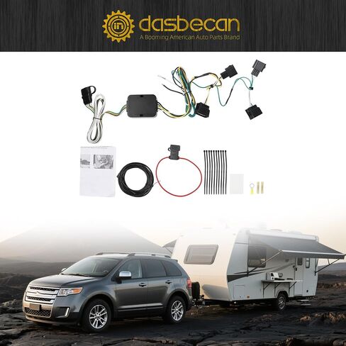 سرج أسلاك مقطورة Dasbecan 56329 متوافق مع Ford Escape Edge Freestar Mercury Mariner Mazda Tribute Lincoln MKX 4-Pin Connector Towing Wiring Kit in Saudi Arabia