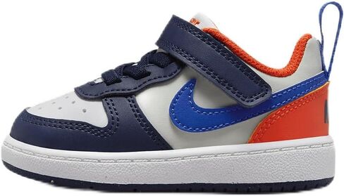Nike Court Borough Low Recraft Baby/Toddler Shoes (DV5458-401, Midnight Navy/Team Orange/Light Silver) Size 4 in Saudi Arabia