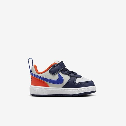Nike Court Borough Low Recraft Baby/Toddler Shoes (DV5458-401, Midnight Navy/Team Orange/Light Silver) Size 4 in Saudi Arabia