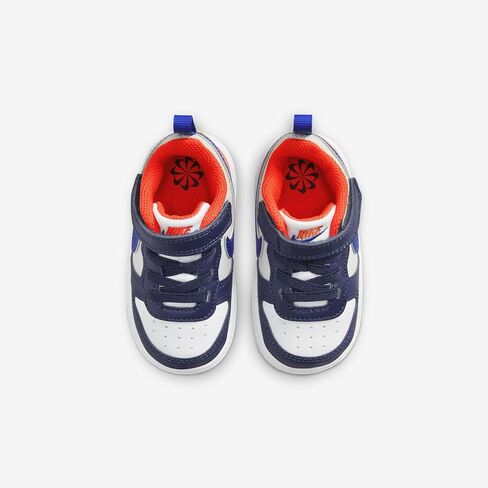 Nike Court Borough Low Recraft Baby/Toddler Shoes (DV5458-401, Midnight Navy/Team Orange/Light Silver) Size 4 in Saudi Arabia