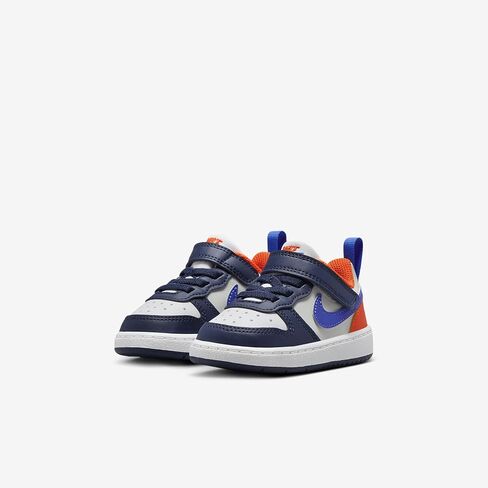 Nike Court Borough Low Recraft Baby/Toddler Shoes (DV5458-401, Midnight Navy/Team Orange/Light Silver) Size 4 in Saudi Arabia