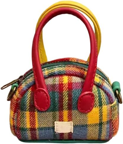 Mini Crossbody Bag, Vintage Style Small Shoulder Purse, Compact Earphone Case with Adjustable Strap in Saudi Arabia