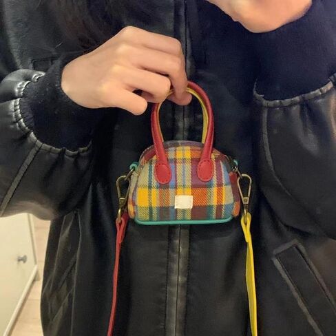Mini Crossbody Bag, Vintage Style Small Shoulder Purse, Compact Earphone Case with Adjustable Strap in Saudi Arabia