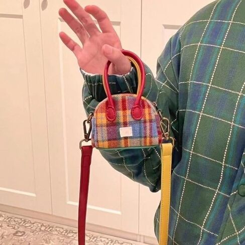 Mini Crossbody Bag, Vintage Style Small Shoulder Purse, Compact Earphone Case with Adjustable Strap in Saudi Arabia